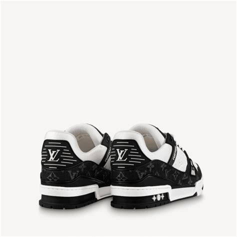 louis vuitton lv trainer white black|lv trainer sneaker black.